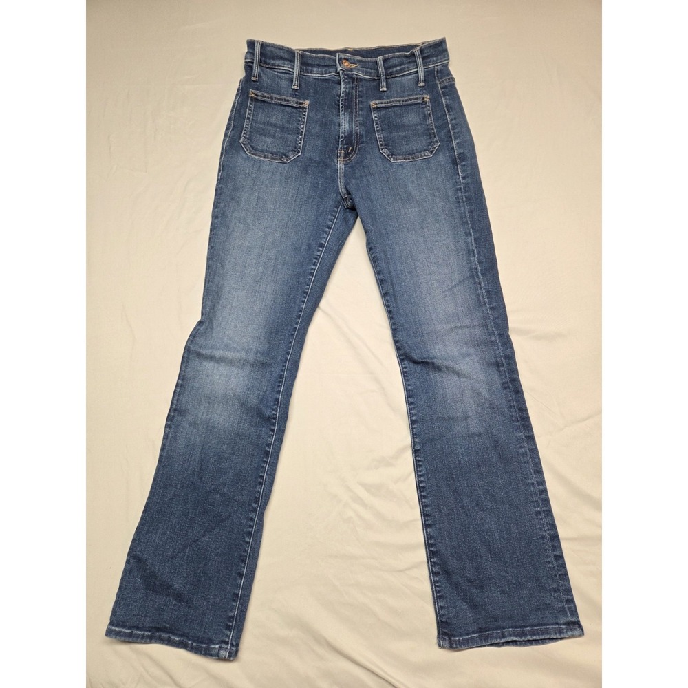 MOTHER The Patch Pocket Insider Flood Jeans Women's 29 Wash On Your Left
